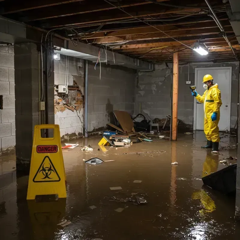 Flooded Basement Electrical Hazard in Douglas County, MO Property