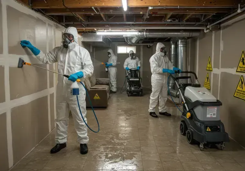 Basement Moisture Removal and Structural Drying process in Douglas County, MO